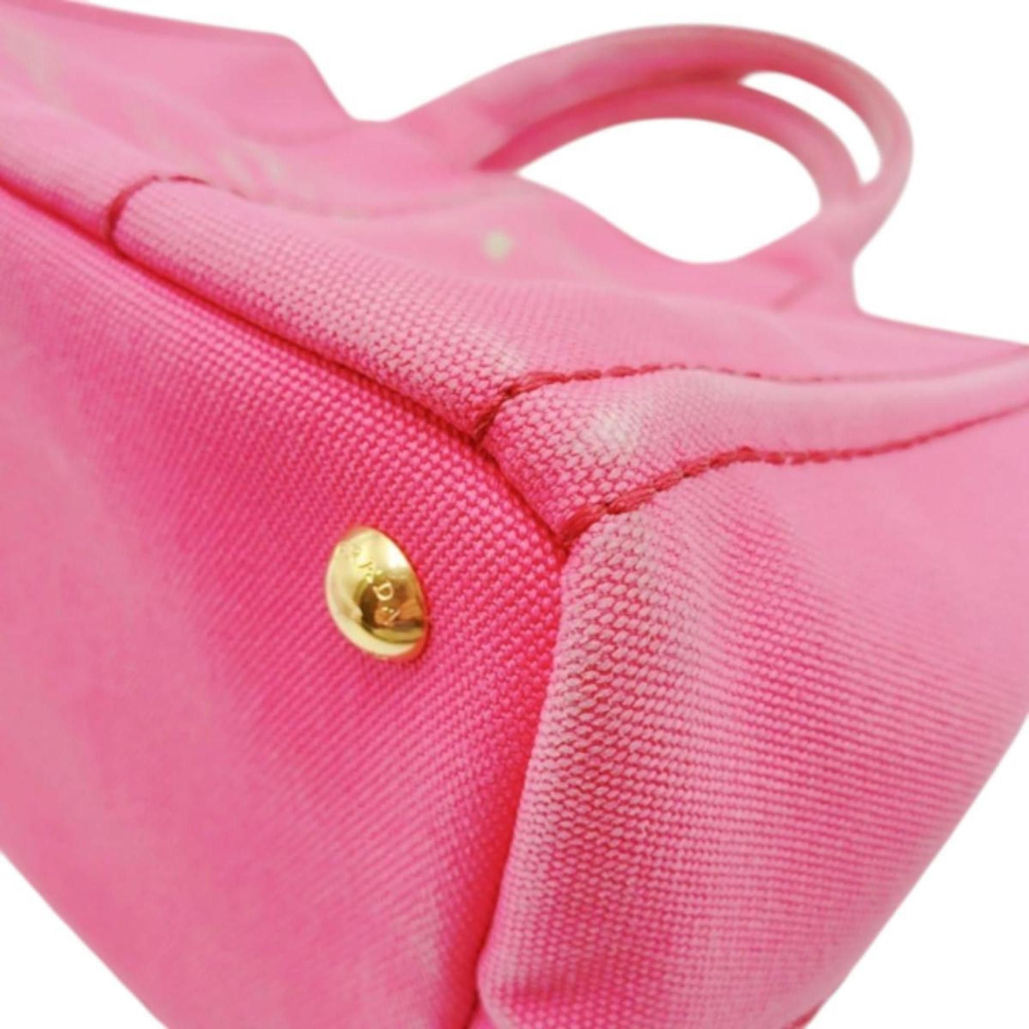 Prada Prada Canapa Mini Tote Canvas Bag, 1BG439, Pink Size ONE SIZE - 7 Thumbnail