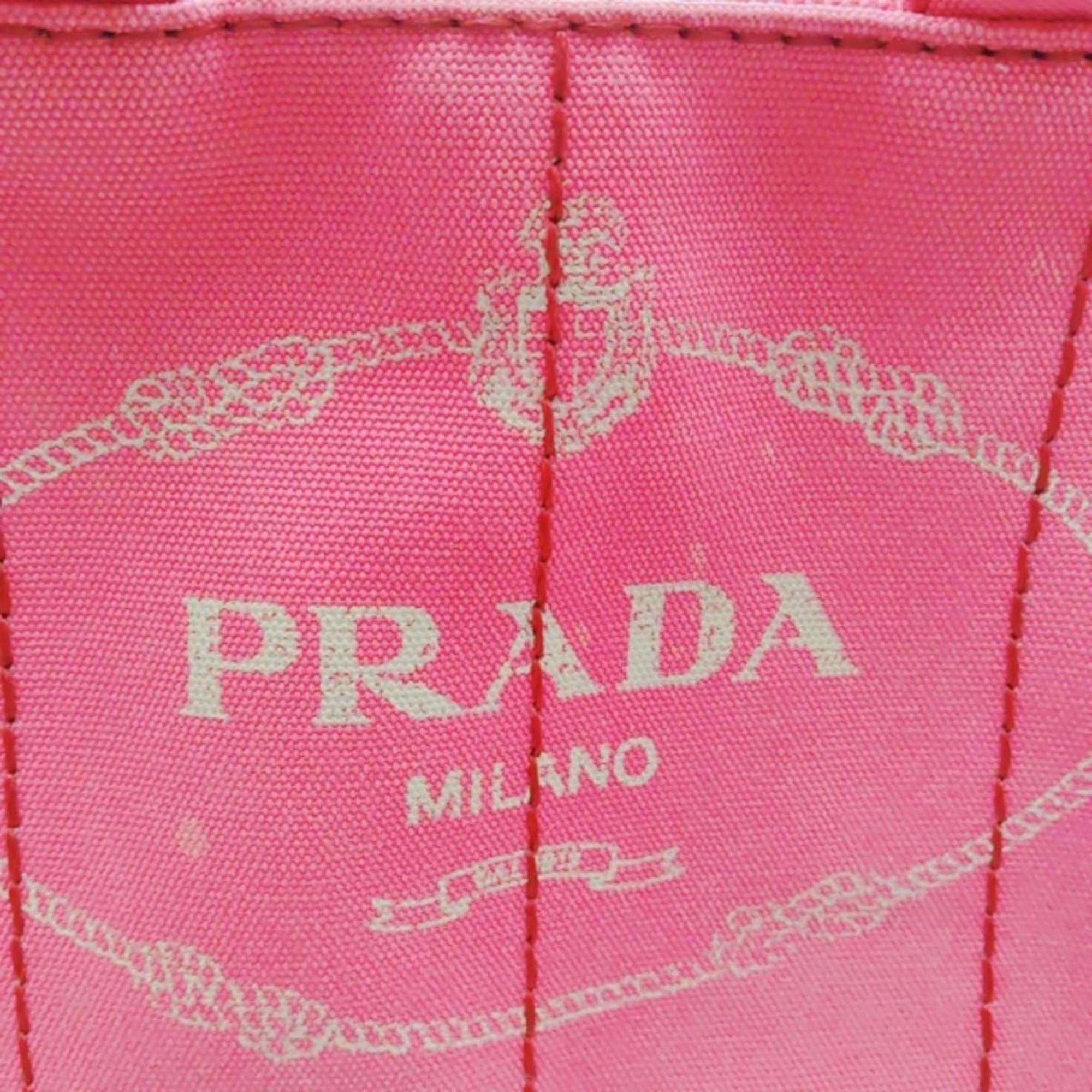 Prada Prada Canapa Mini Tote Canvas Bag, 1BG439, Pink Size ONE SIZE - 11 Thumbnail