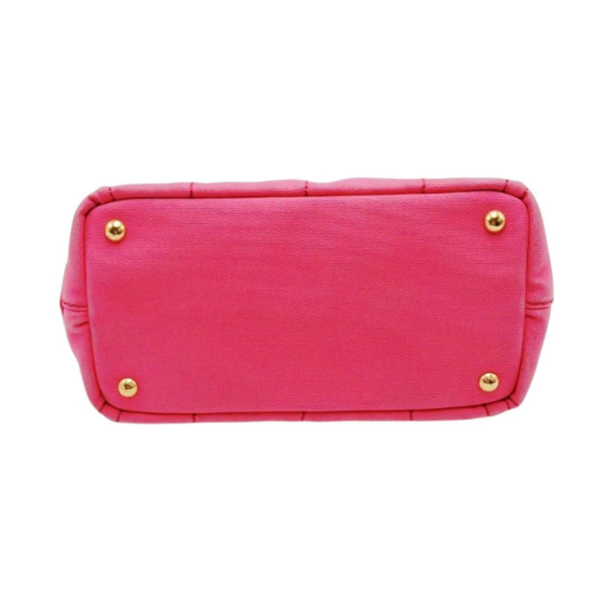 Prada Prada Canapa Mini Tote Canvas Bag, 1BG439, Pink Size ONE SIZE - 5 Thumbnail
