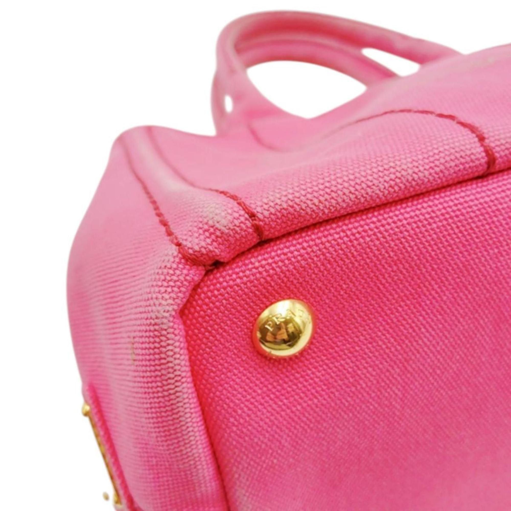 Prada Prada Canapa Mini Tote Canvas Bag, 1BG439, Pink Size ONE SIZE - 6 Thumbnail