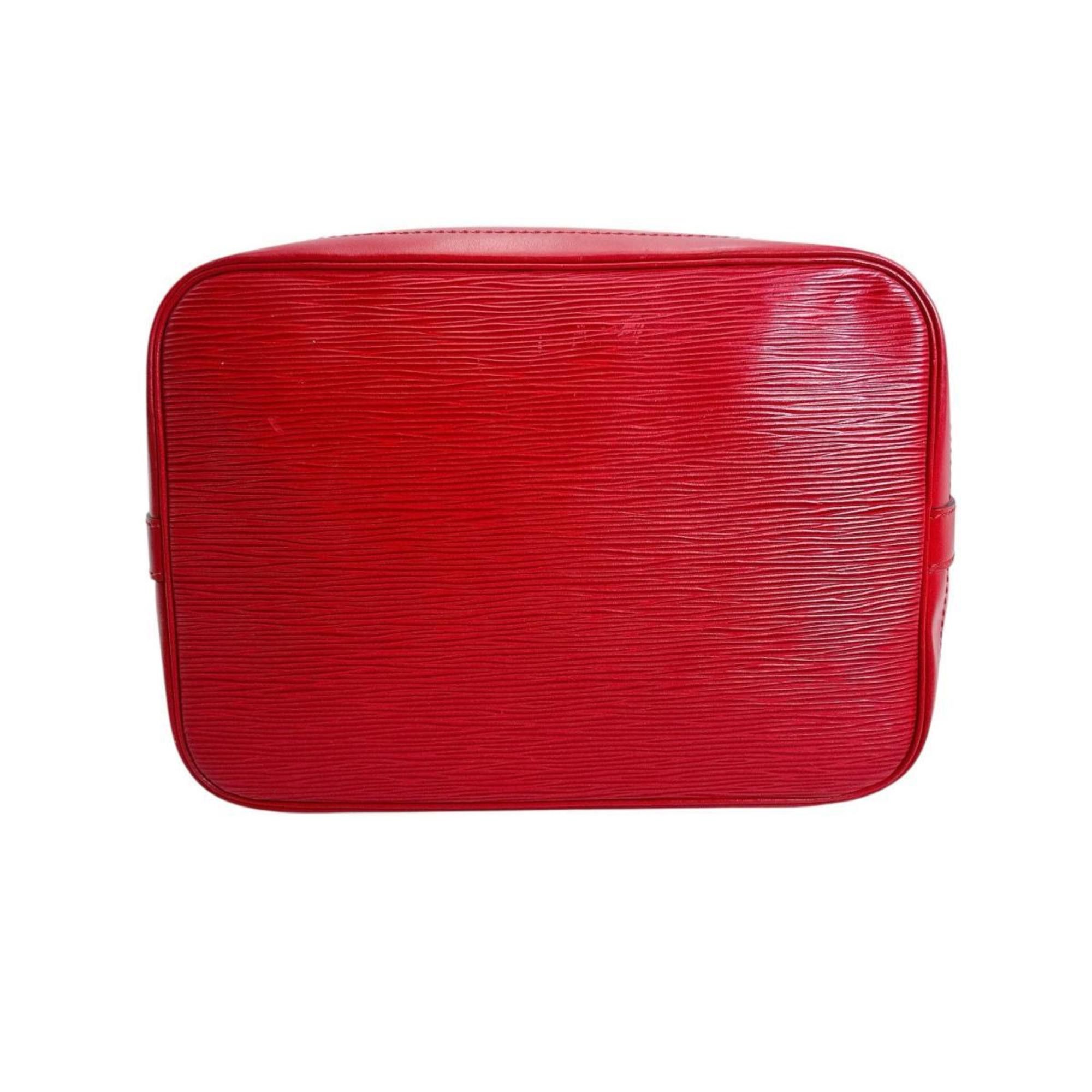 Louis Vuitton Louis Vuitton Epi Noe Shoulder Bag in Leather, M44017, Noir x Castilian Red Size ONE SIZE - 4 Thumbnail