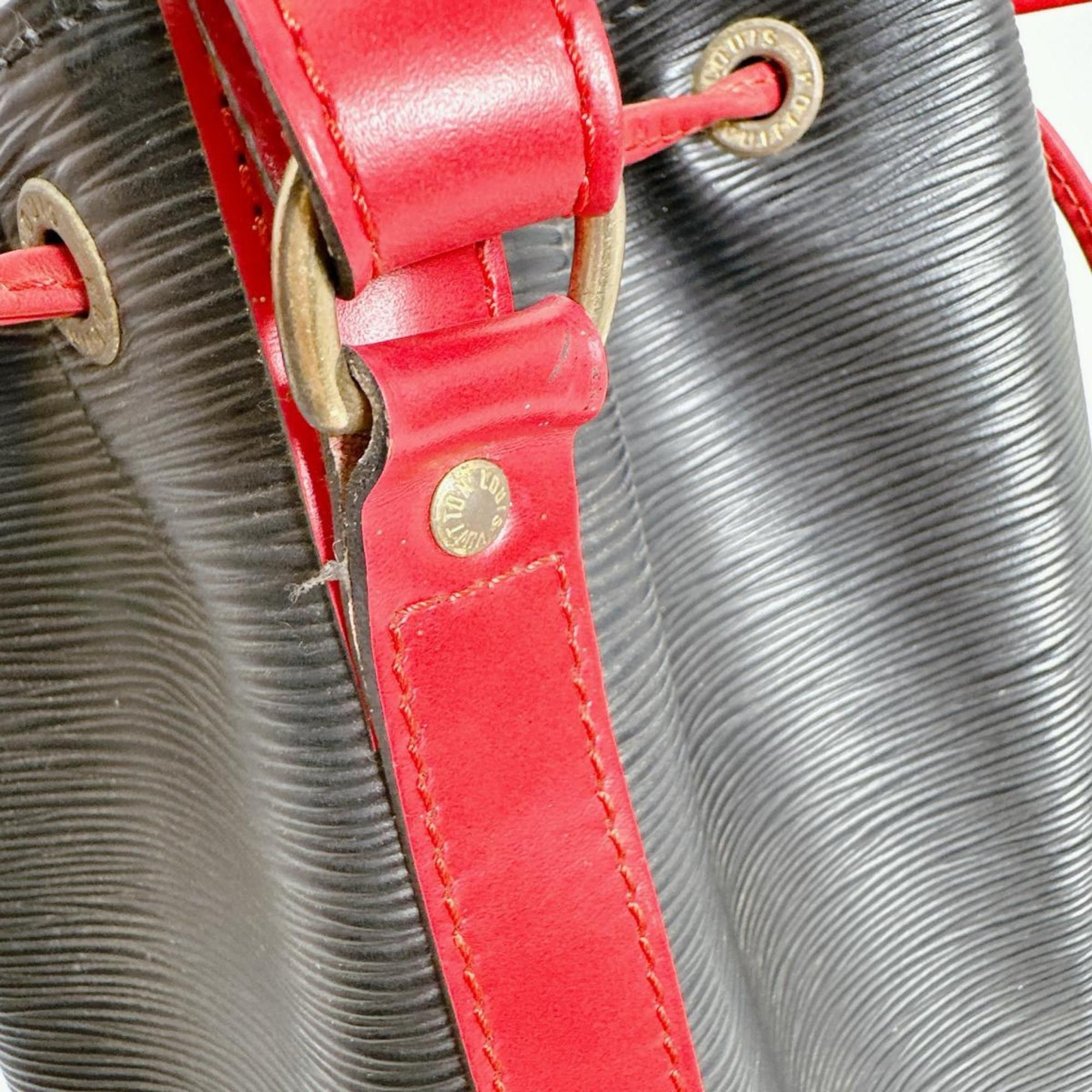 Louis Vuitton Louis Vuitton Epi Noe Shoulder Bag in Leather, M44017, Noir x Castilian Red Size ONE SIZE - 15 Thumbnail
