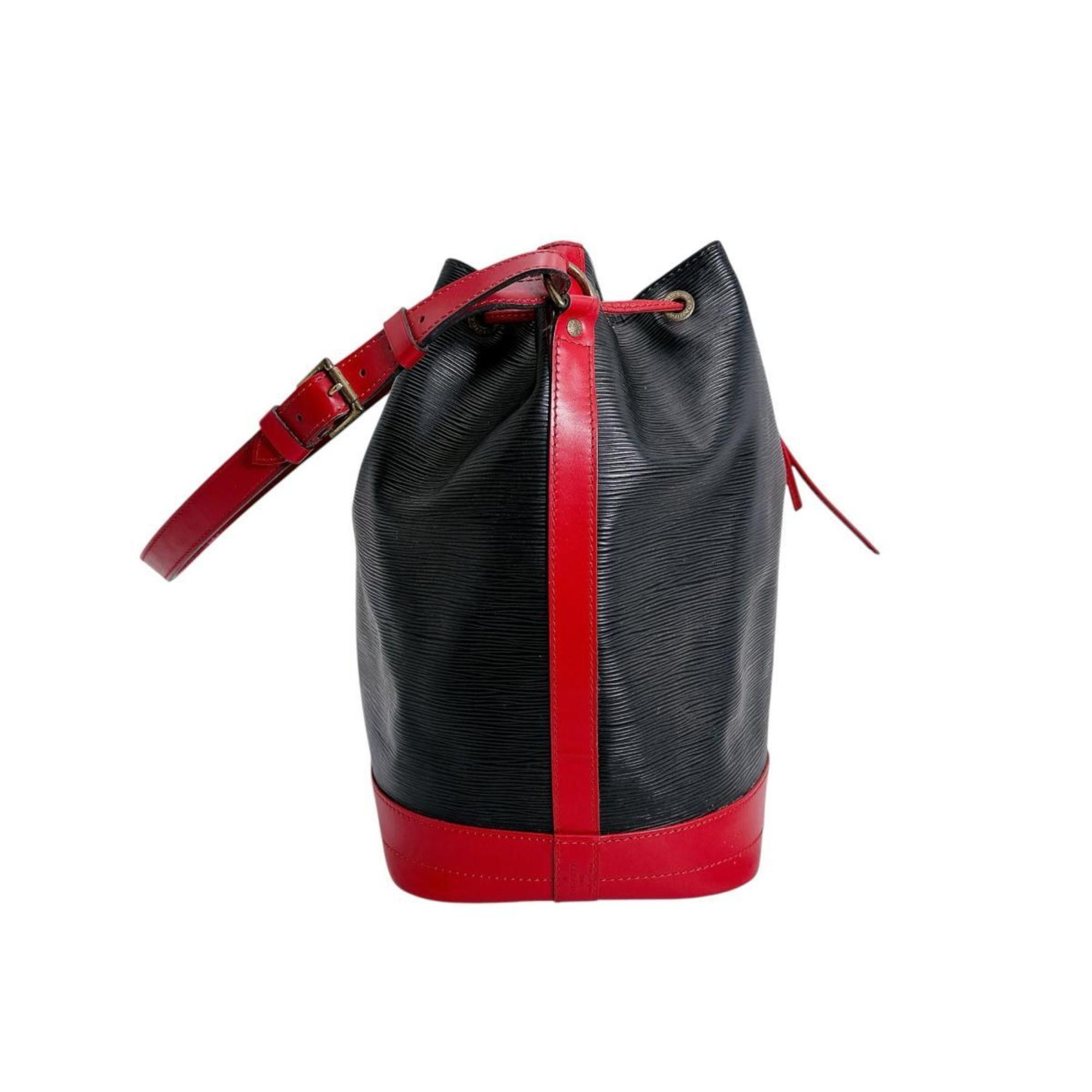 Louis Vuitton Louis Vuitton Epi Noe Shoulder Bag in Leather, M44017, Noir x Castilian Red Size ONE SIZE - 3 Thumbnail