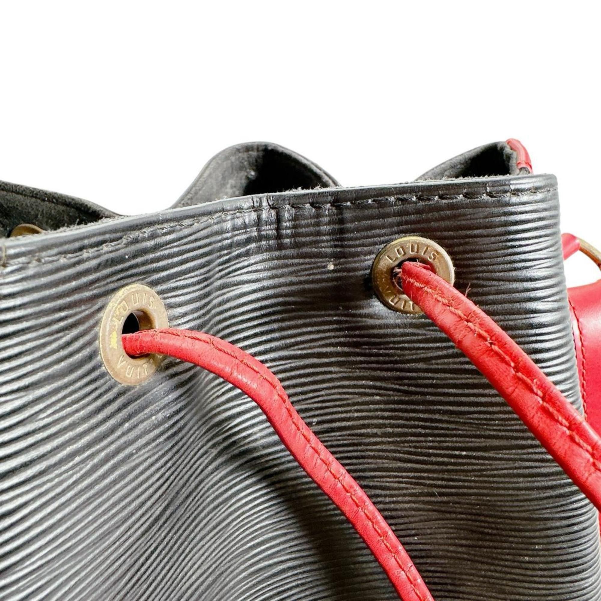 Louis Vuitton Louis Vuitton Epi Noe Shoulder Bag in Leather, M44017, Noir x Castilian Red Size ONE SIZE - 12 Thumbnail