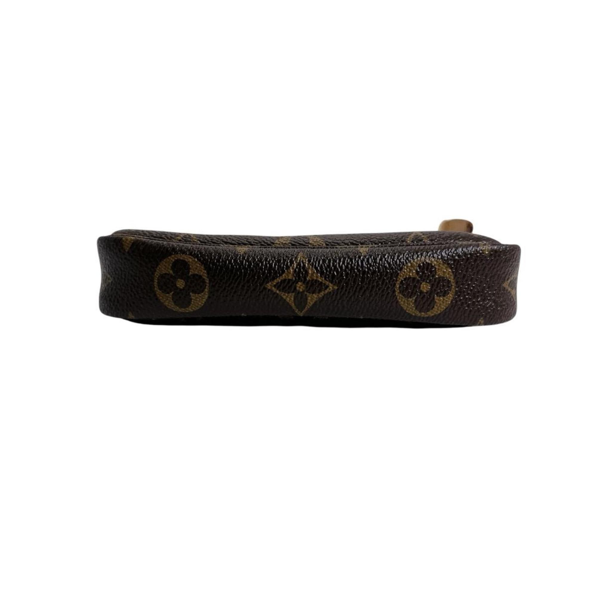 Louis Vuitton Louis Vuitton Monogram Mini Pochette Accessoires Handbag in Canvas, M58009, Brown Size ONE SIZE - 3 Thumbnail