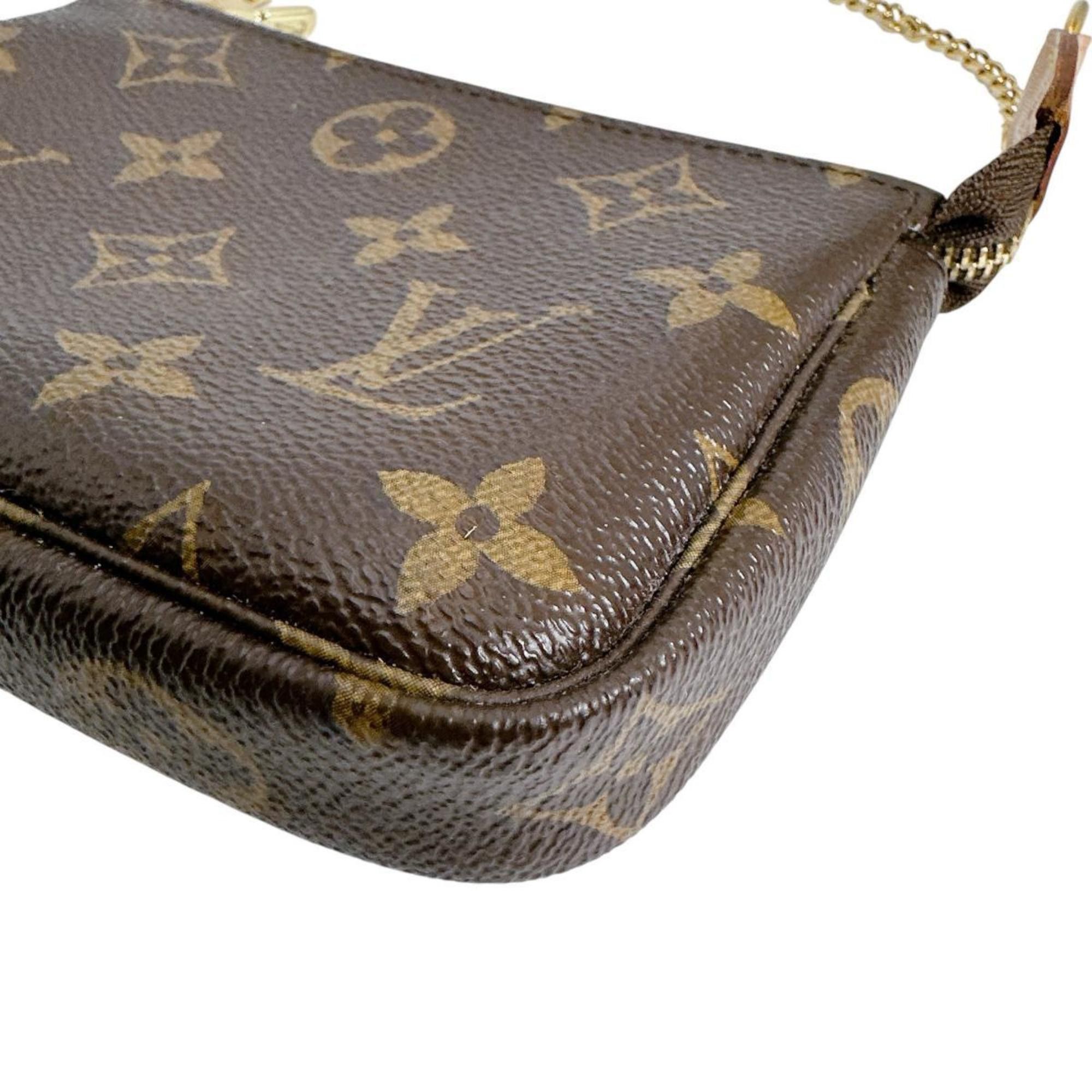 Louis Vuitton Louis Vuitton Monogram Mini Pochette Accessoires Handbag in Canvas, M58009, Brown Size ONE SIZE - 4 Thumbnail
