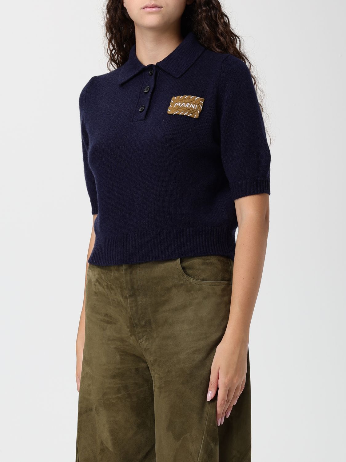 Marni Marni Polo Shirt Woman Blue Size S / US 4 / IT 40 - 4 Thumbnail