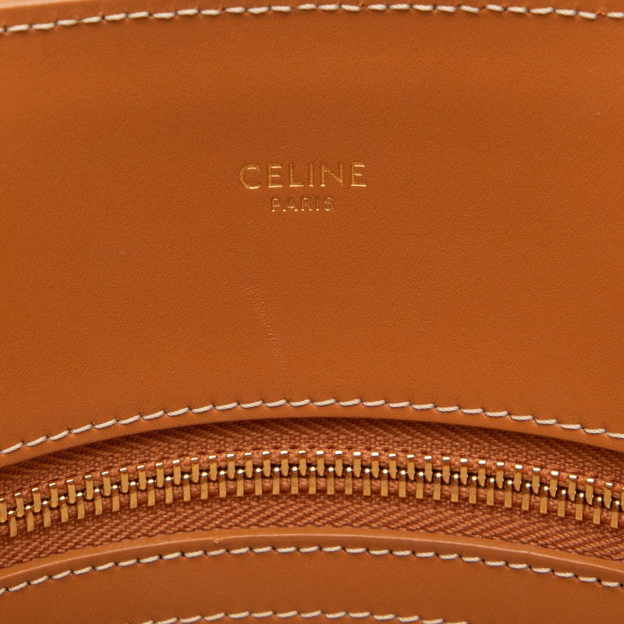 Celine Celine Vertical Cabas Small Handbag/Shoulder Bag, 2-Way, 192082, Natural, Tan, Brown Canvas and Leather, Women's, CELINE Size ONE SIZE - 7 Thumbnail
