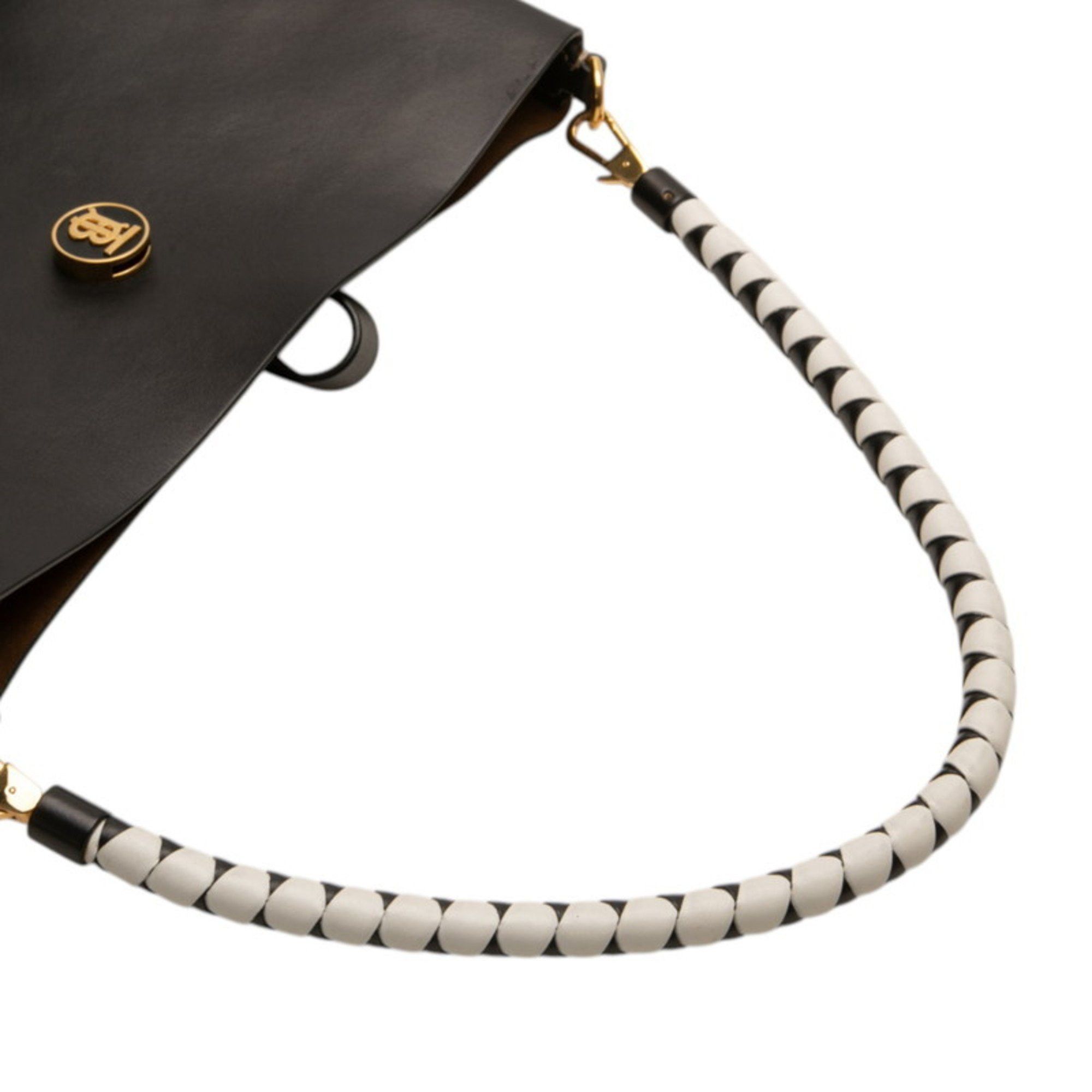 Burberry Burberry TB logo one-shoulder bag in black leather for women. Size ONE SIZE - 6 Thumbnail