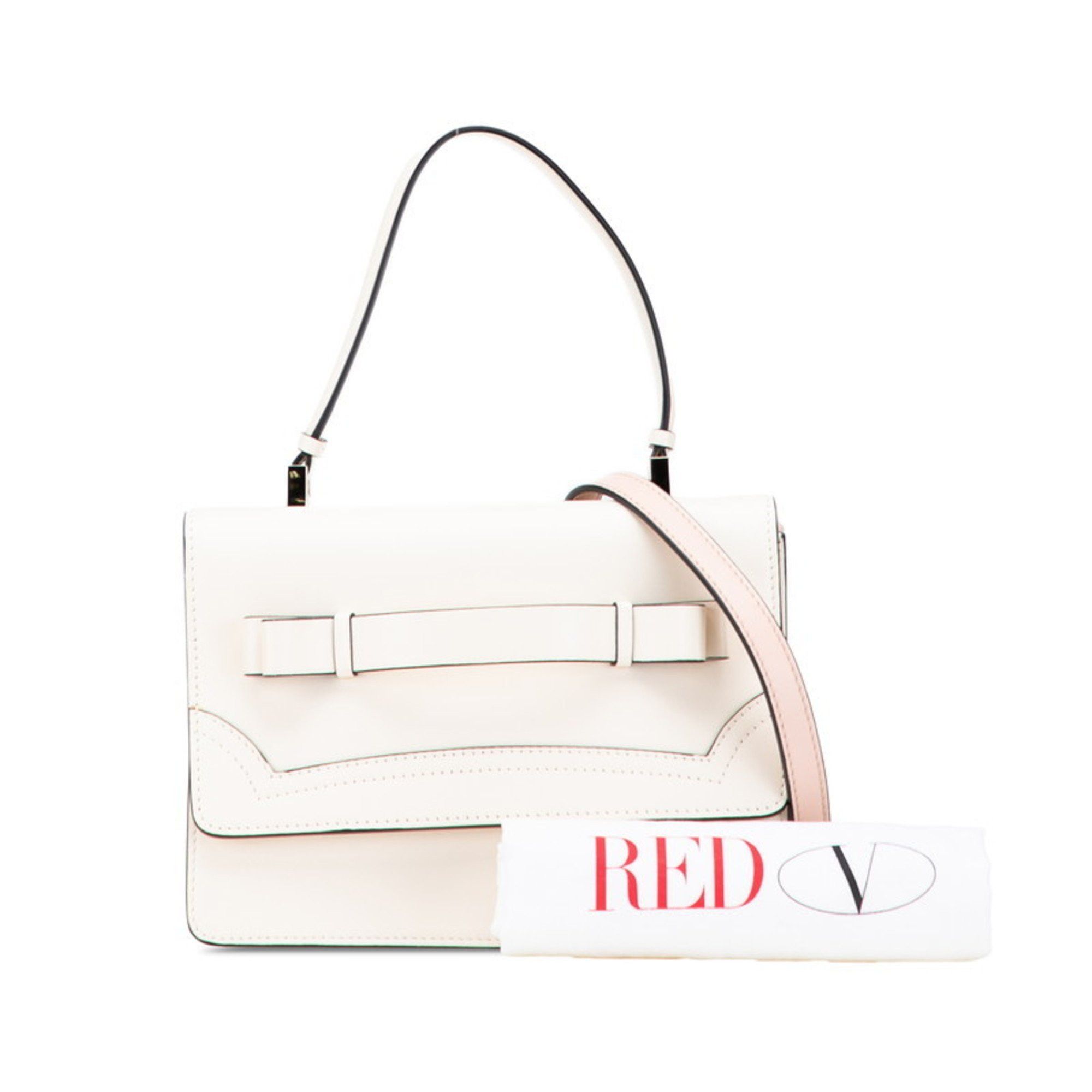 Valentino Valentino handbag/shoulder bag, 2-way, white and pink leather, women's. VALENTINO Size ONE SIZE - 9 Thumbnail