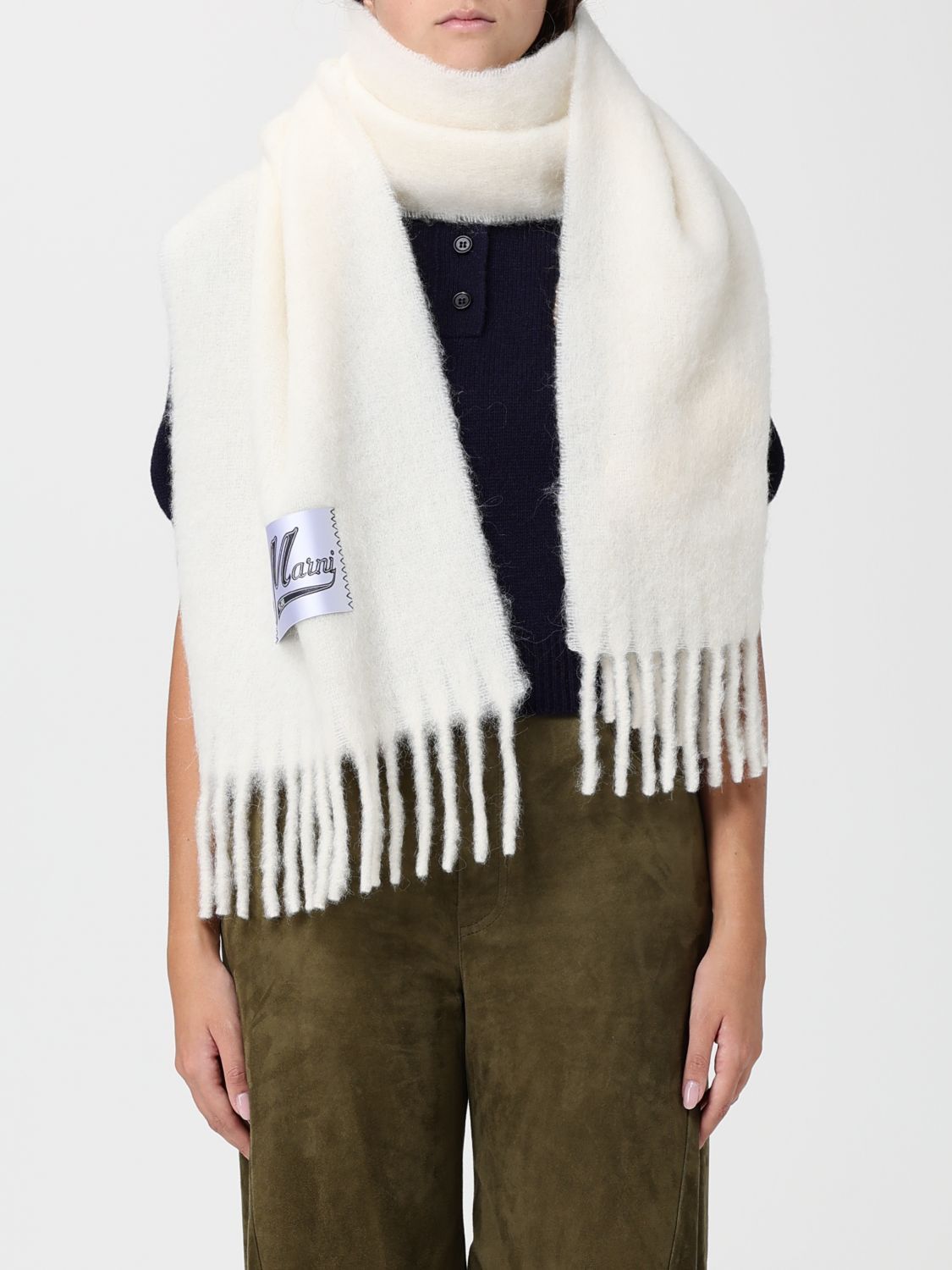 Marni Marni Scarf Woman White Size ONE SIZE - 2 Thumbnail