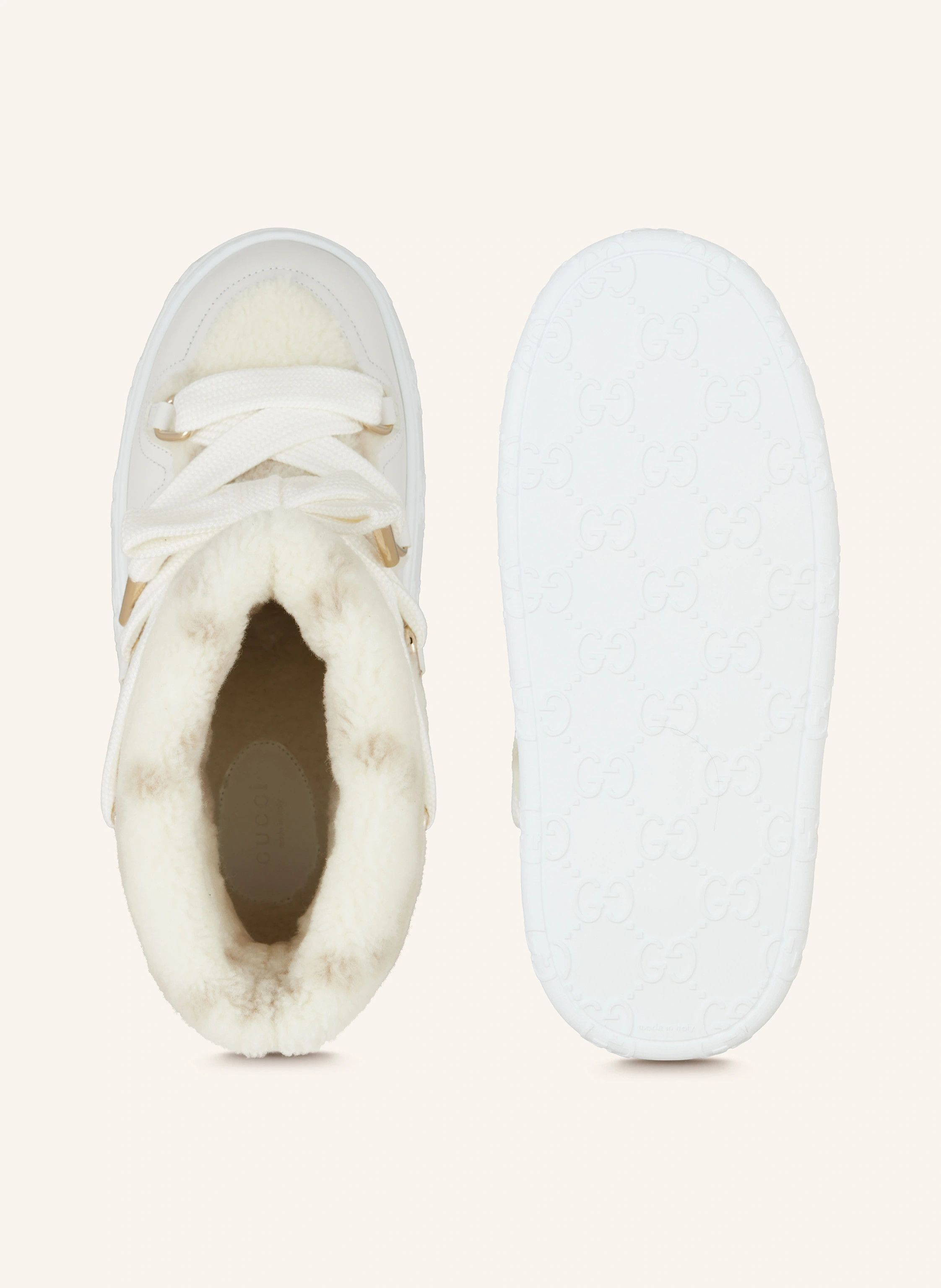 Gucci Monogram Platform Lined Shearling Boots Platform in White Size US 7 / IT 37 - 5 Thumbnail