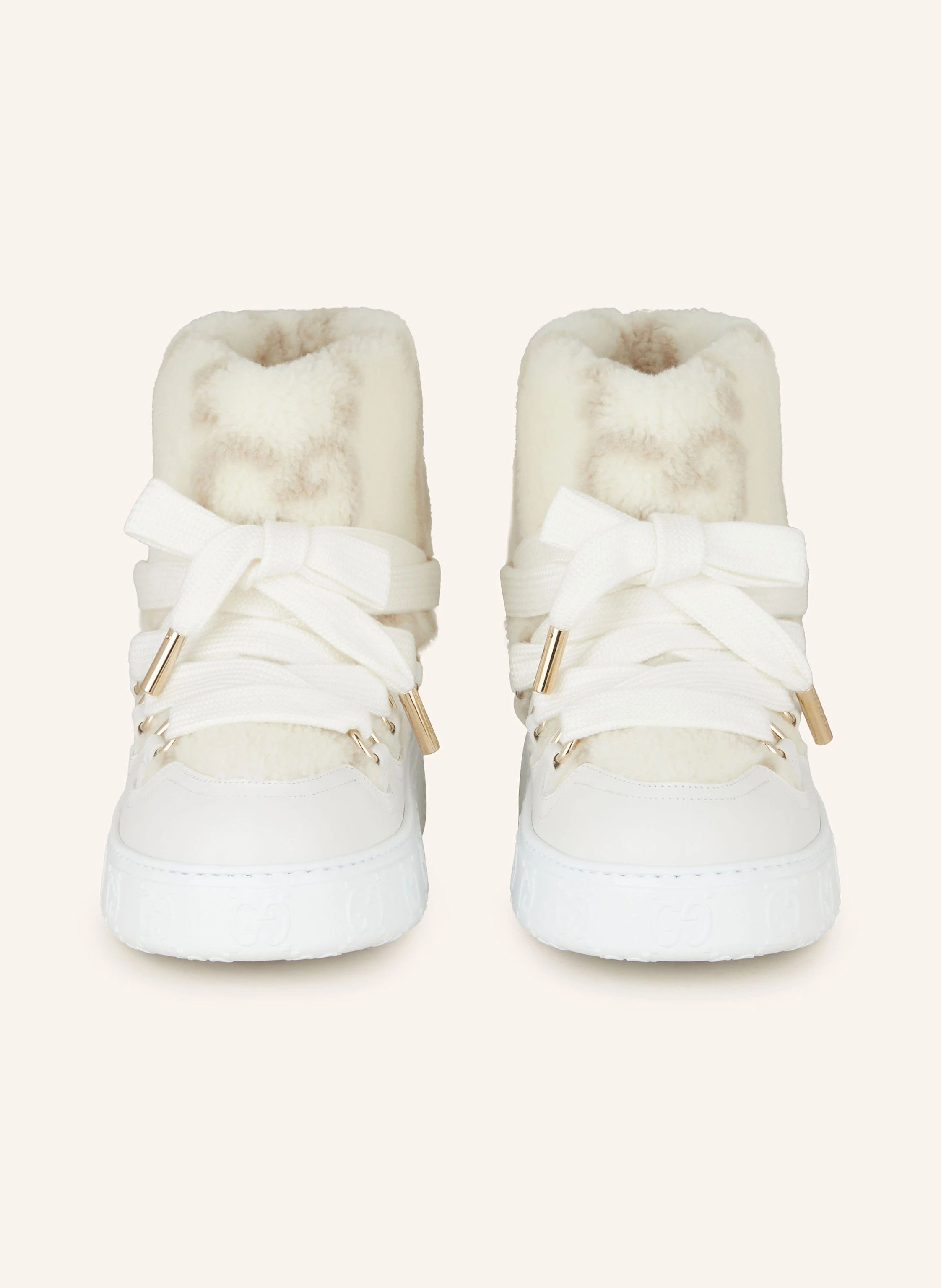 Gucci Monogram Platform Lined Shearling Boots Platform in White Size US 12 / IT 42 - 3 Thumbnail