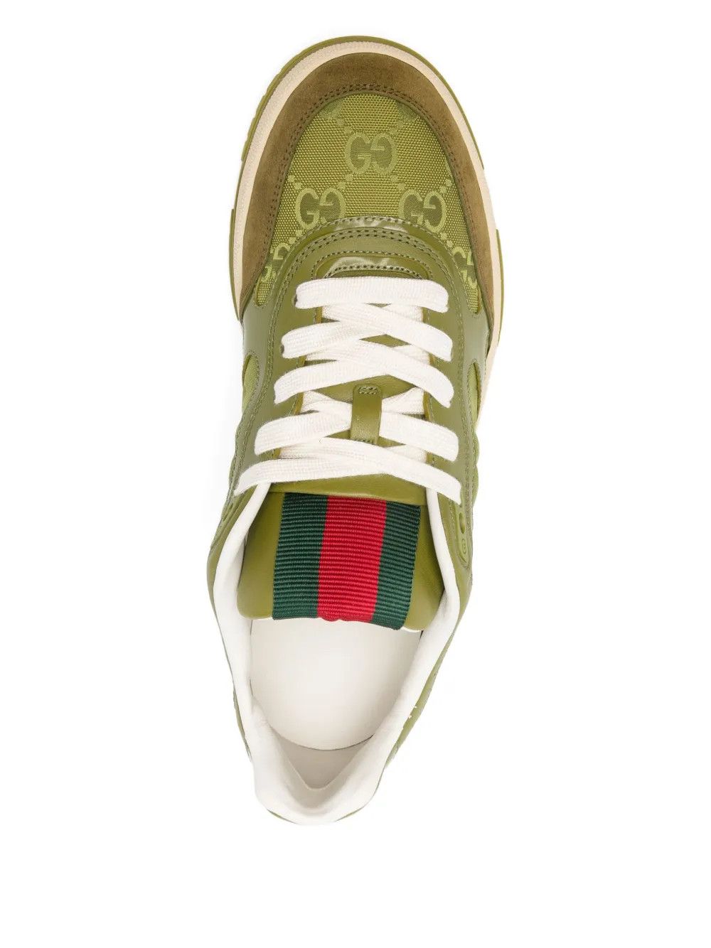 Gucci monogram-embossed sneakers in green Size US 10 / IT 40 - 2 Thumbnail