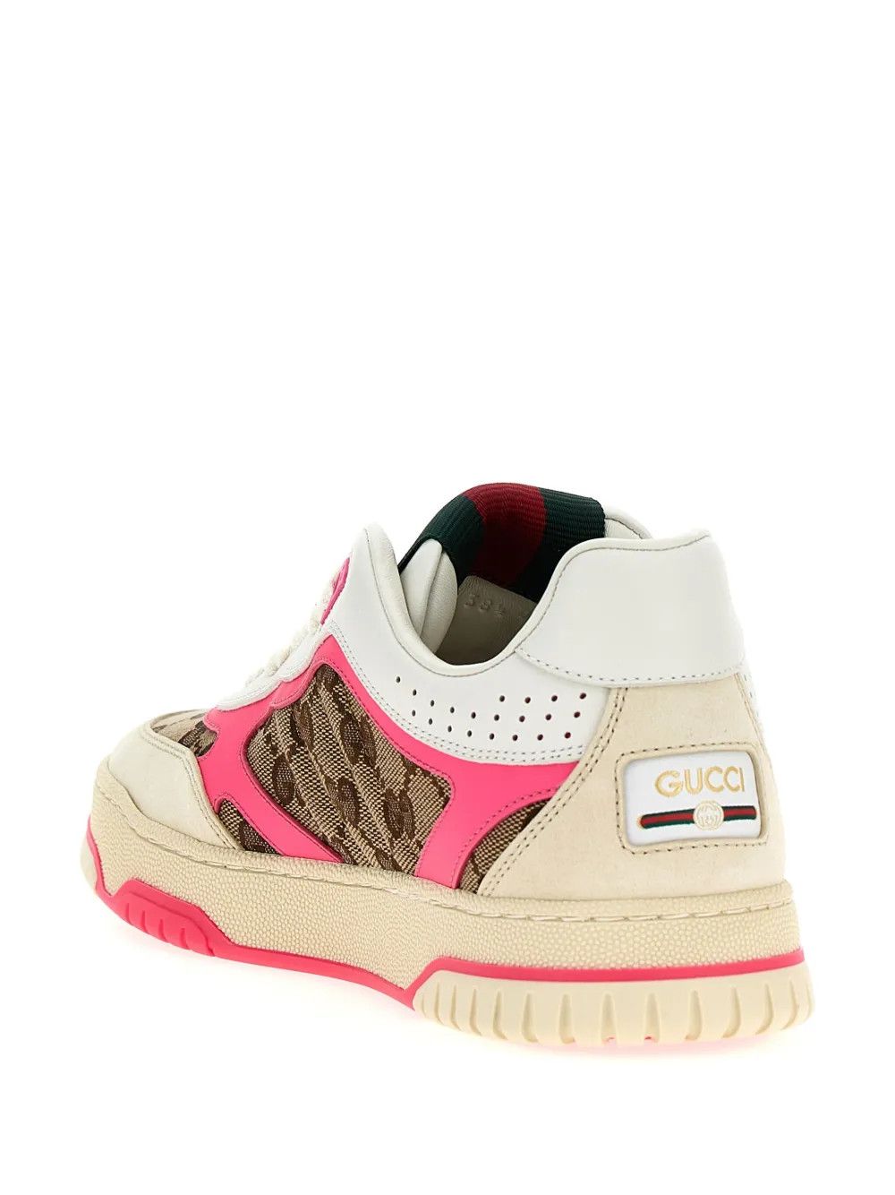 Gucci Re-Web panelled monogram sneakers Size US 12 / IT 42 - 3 Thumbnail