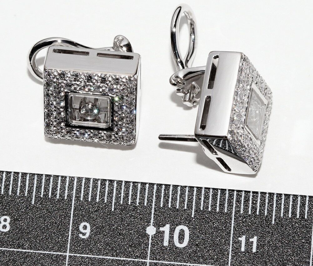 Chopard Chopard Chopard K18WG Happy Diamonds Earrings 84/2618-20 Metal Earrings 84/2618-20 DUTY FREE for USA Size ONE SIZE - 4 Thumbnail