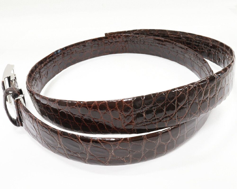 Other Other Crocodile Belt Leather Belt DUTY FREE for USA Size ONE SIZE - 4 Thumbnail