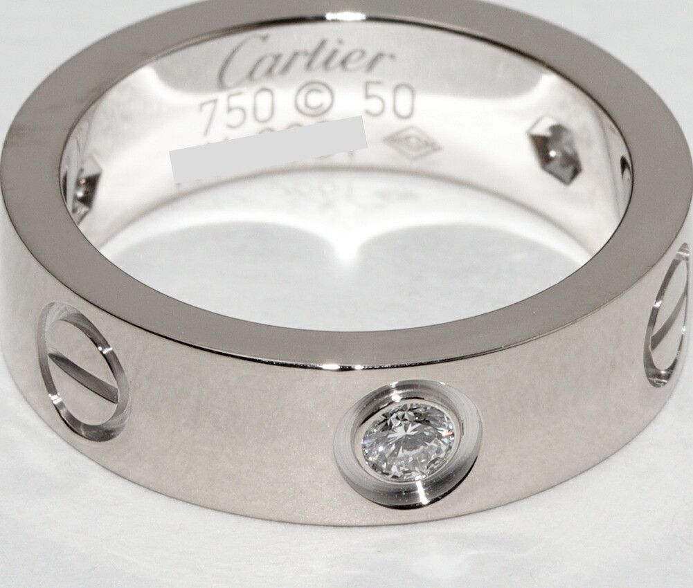 Cartier Cartier Cartier K18WG Love Ring Ring B40325 Size 10 Metal Ring B40325 DUTY FREE for USA Size ONE SIZE - 5 Thumbnail