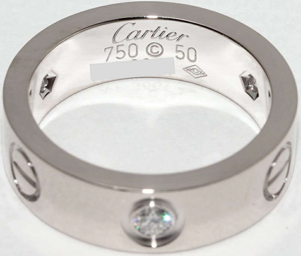 Cartier Cartier Cartier K18WG Love Ring Ring B40325 Size 10 Metal Ring B40325 DUTY FREE for USA Size ONE SIZE - 4 Thumbnail