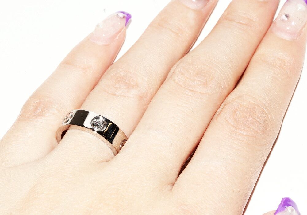 Cartier Cartier Cartier K18WG Love Ring Ring B40325 Size 10 Metal Ring B40325 DUTY FREE for USA Size ONE SIZE - 6 Thumbnail