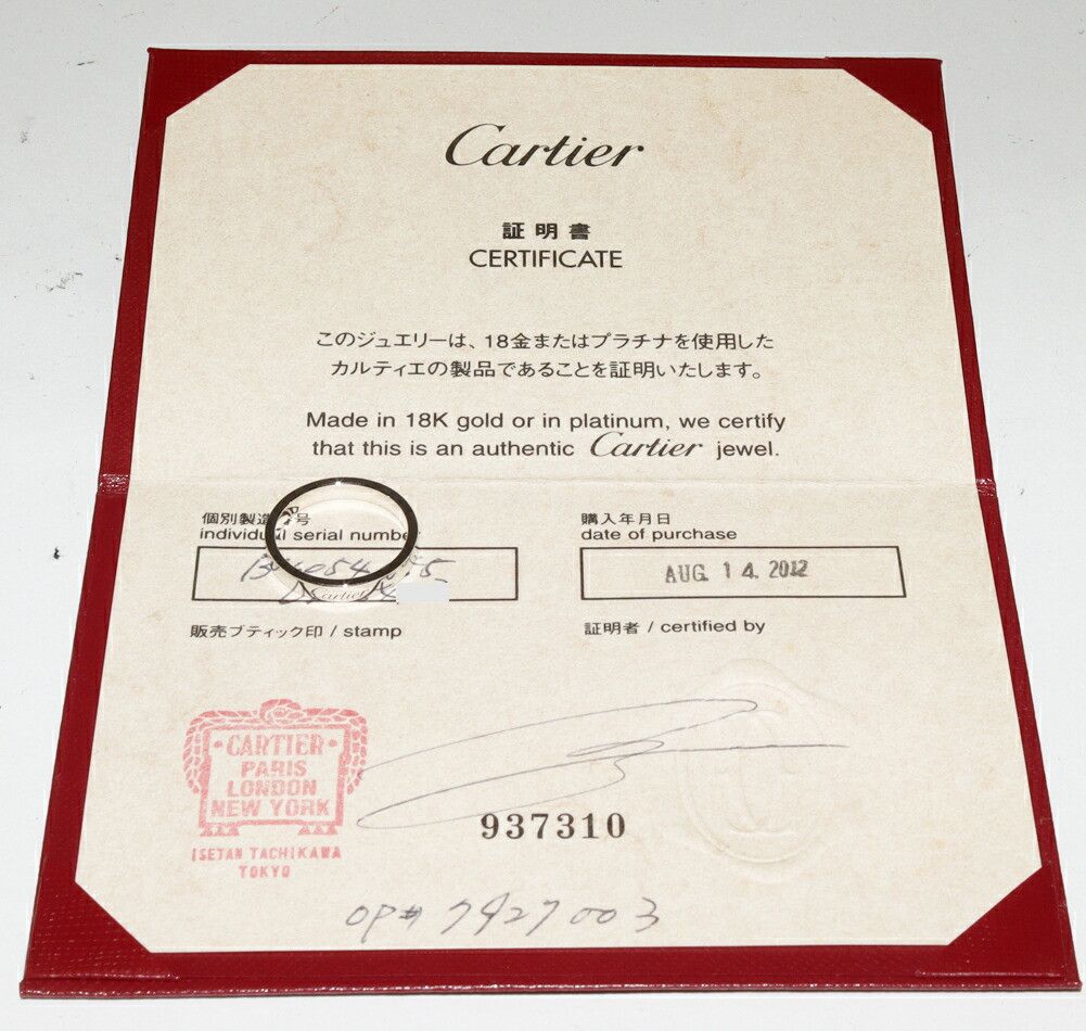 Cartier Cartier Cartier Pt950 C de Cartier Ring B40540 Size 14.5 Metal Ring B40540 DUTY FREE for USA Size ONE SIZE - 3 Thumbnail