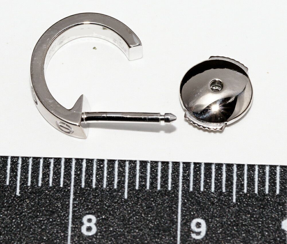 Cartier Cartier Cartier K18WG Mini Love Earring Single B80289 Metal Earrings B80289 DUTY FREE for USA Size ONE SIZE - 3 Thumbnail