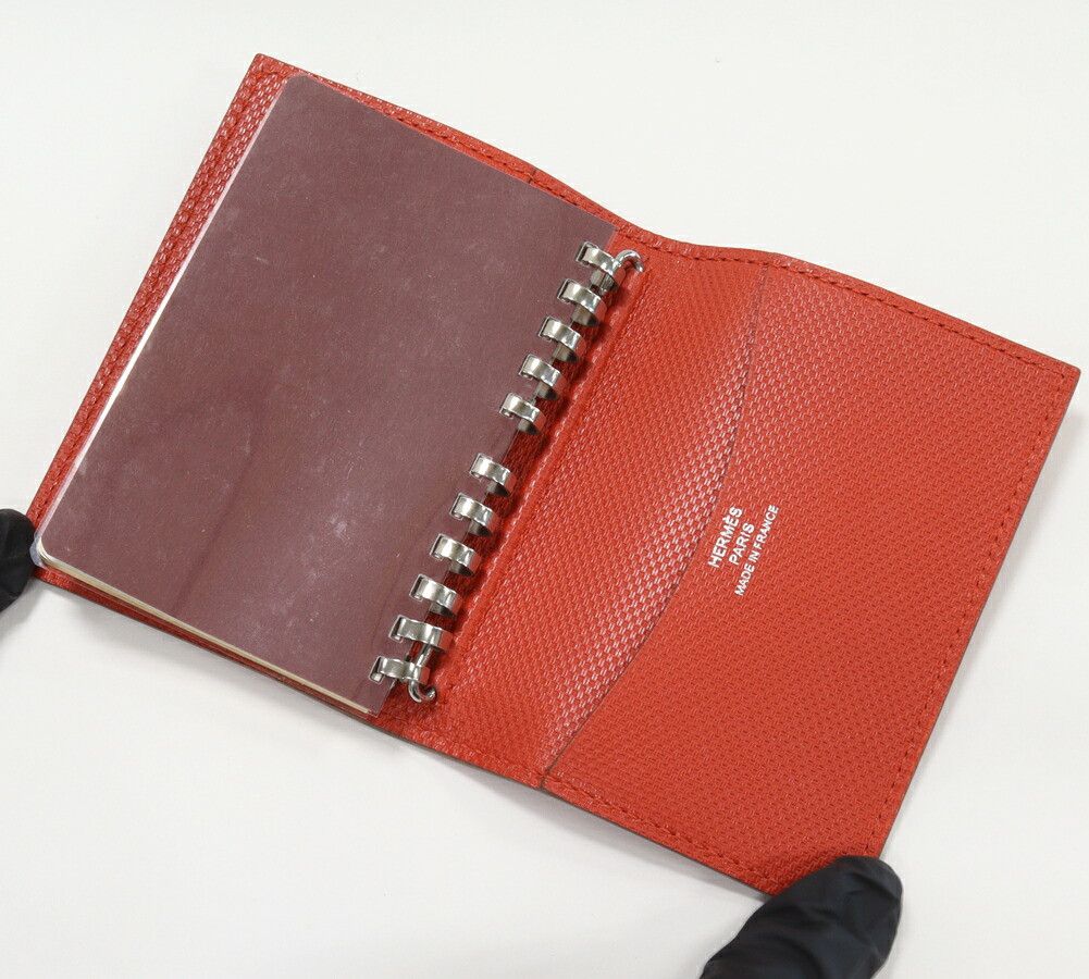 Hermes Hermes Hermes Agenda PM Gran Ash Notebook Cover Silver Hardware Leather Other Stamp Q DUTY FREE for USA Size ONE SIZE - 4 Thumbnail
