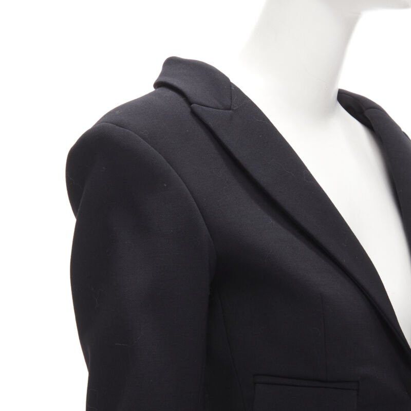 Dsquared2 DSQUARED2 silver punk Barbell Piercing zipper black cropped blazer S Size S / US 4 / IT 40 - 8 Thumbnail
