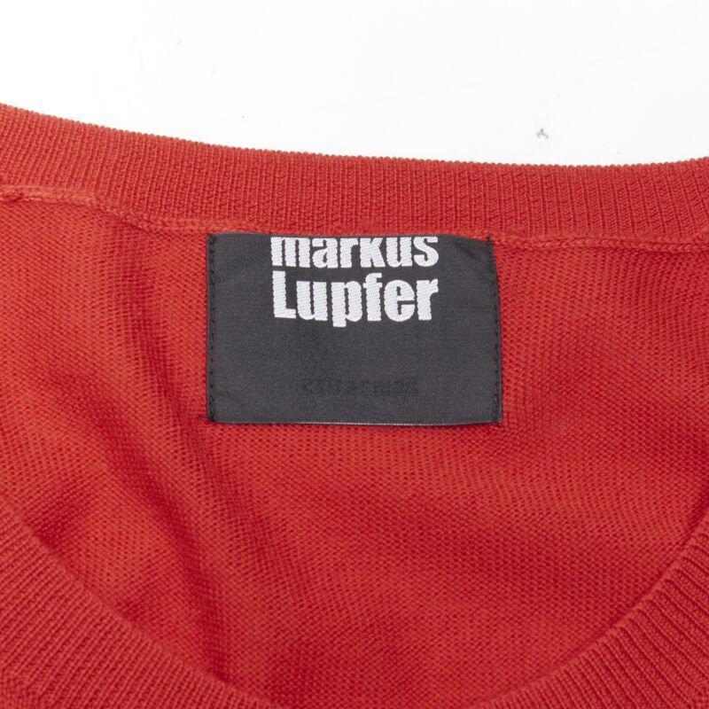 Markus Lupfer MARKUS LUPFER comic eyes sequins red pullover sweater XS Size XS / US 0-2 / IT 36-38 - 8 Thumbnail