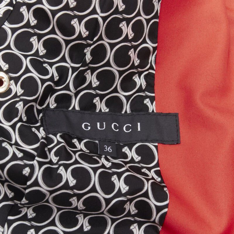Gucci GUCCI red cotton elasticised waist belted anorak parka jacket IT36 S Size XS / US 0-2 / IT 36-38 - 11 Thumbnail