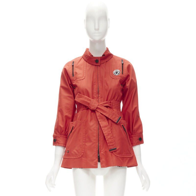 Gucci GUCCI red cotton elasticised waist belted anorak parka jacket IT36 S Size XS / US 0-2 / IT 36-38 - 12 Thumbnail