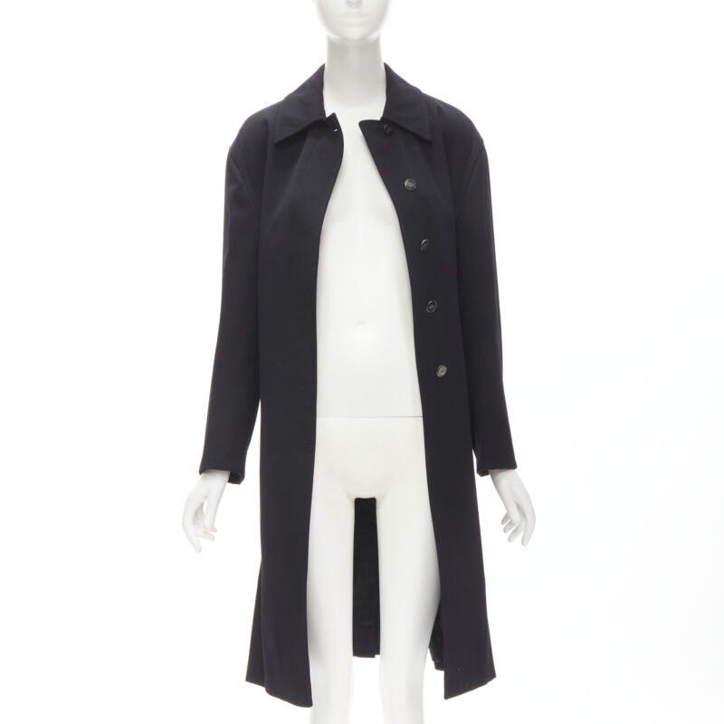 Gucci GUCCI TOM FORD 1998 Vintage black wool minimalist oversized belted coat IT38 Size S / US 4 / IT 40 - 3 Thumbnail