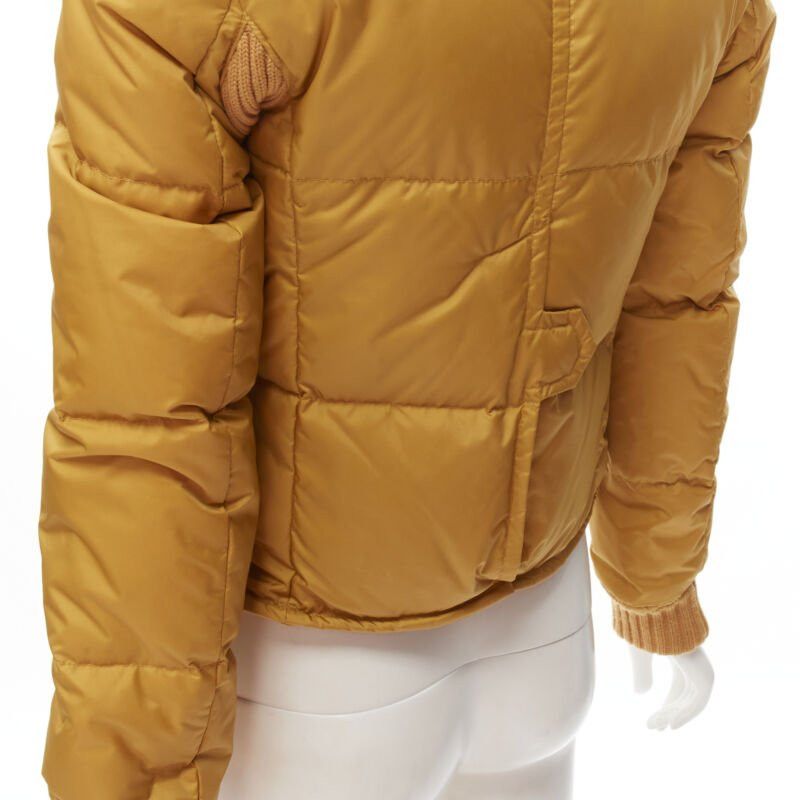 Dsquared2 DSQUARED2 mustard white goose down padded 3-pocket blazer jacket IT38 XS Size XS / US 0-2 / IT 36-38 - 10 Thumbnail