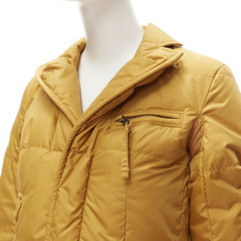 Dsquared2 DSQUARED2 mustard white goose down padded 3-pocket blazer jacket IT38 XS Size XS / US 0-2 / IT 36-38 - 8 Thumbnail