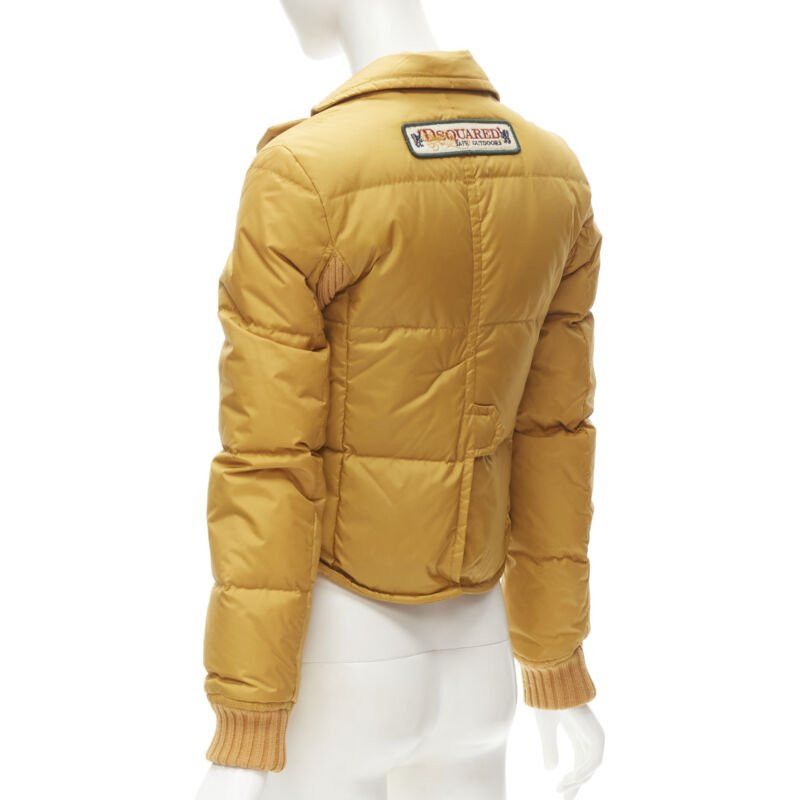 Dsquared2 DSQUARED2 mustard white goose down padded 3-pocket blazer jacket IT38 XS Size XS / US 0-2 / IT 36-38 - 7 Thumbnail
