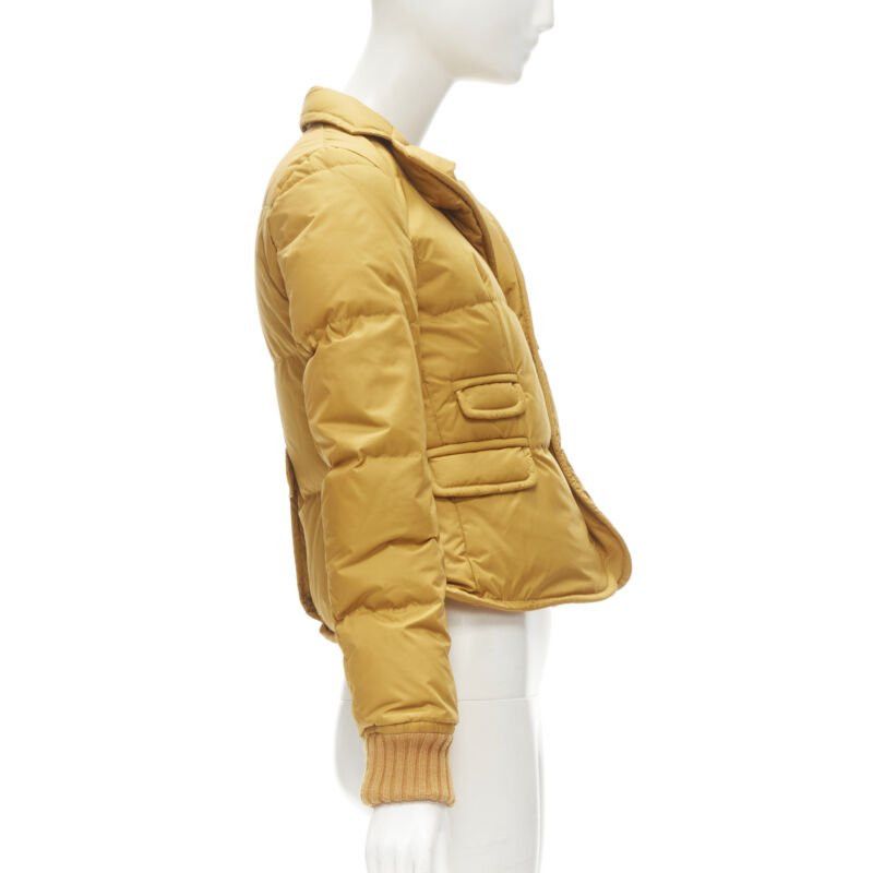 Dsquared2 DSQUARED2 mustard white goose down padded 3-pocket blazer jacket IT38 XS Size XS / US 0-2 / IT 36-38 - 5 Thumbnail