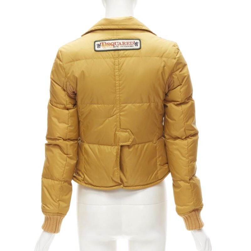 Dsquared2 DSQUARED2 mustard white goose down padded 3-pocket blazer jacket IT38 XS Size XS / US 0-2 / IT 36-38 - 6 Thumbnail