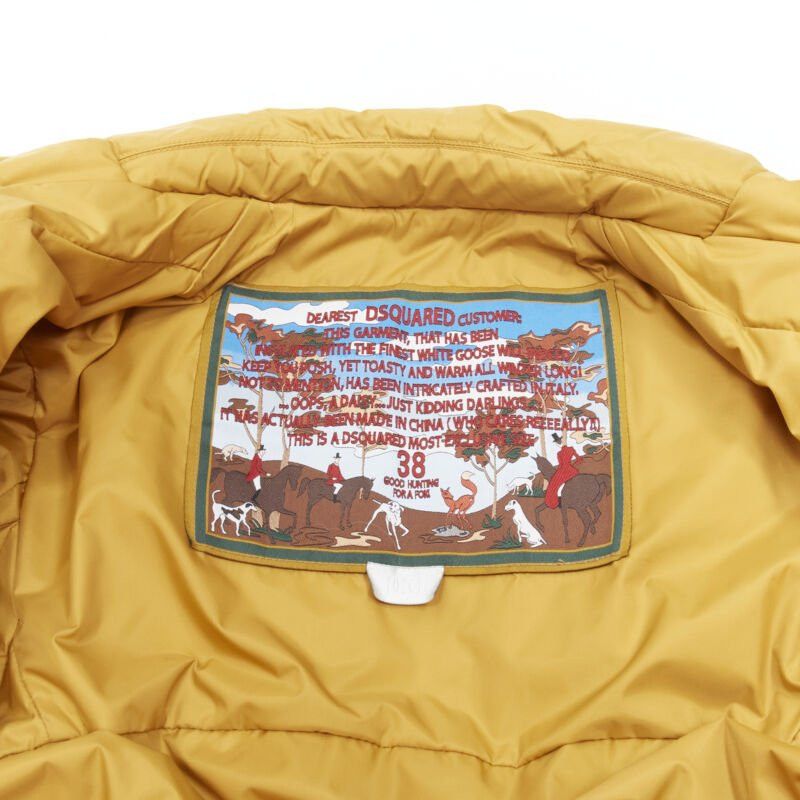 Dsquared2 DSQUARED2 mustard white goose down padded 3-pocket blazer jacket IT38 XS Size XS / US 0-2 / IT 36-38 - 11 Thumbnail