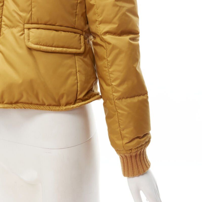 Dsquared2 DSQUARED2 mustard white goose down padded 3-pocket blazer jacket IT38 XS Size XS / US 0-2 / IT 36-38 - 9 Thumbnail