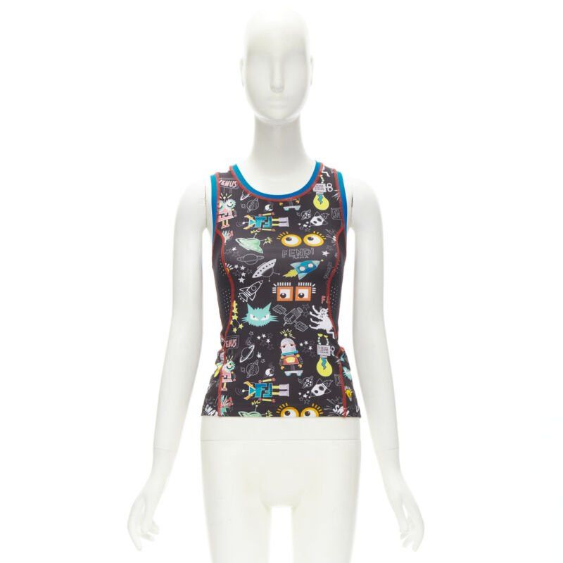 Fendi FENDI Activewear black FF robot Monster Eye tank top XS Size XS / US 0-2 / IT 36-38 - 9 Thumbnail