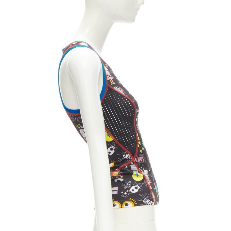 Fendi FENDI Activewear black FF robot Monster Eye tank top XS Size XS / US 0-2 / IT 36-38 - 4 Thumbnail