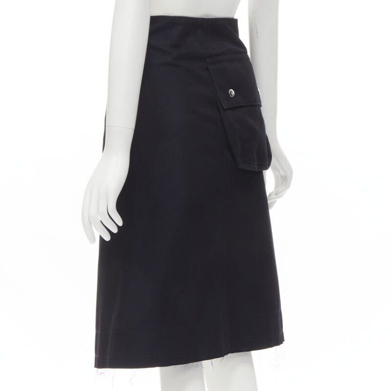Sacai SACAI XL silver grommet lace front A-line skirt S Size 26" / US 2 / IT 38 - 6 Thumbnail