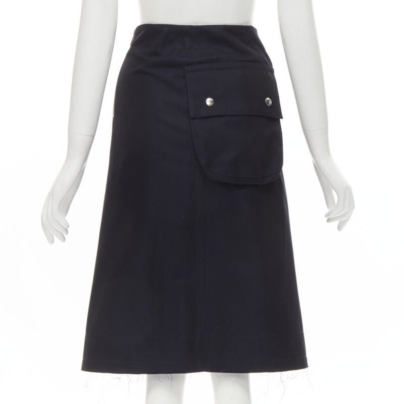 Sacai SACAI XL silver grommet lace front A-line skirt S Size 26" / US 2 / IT 38 - 5 Thumbnail