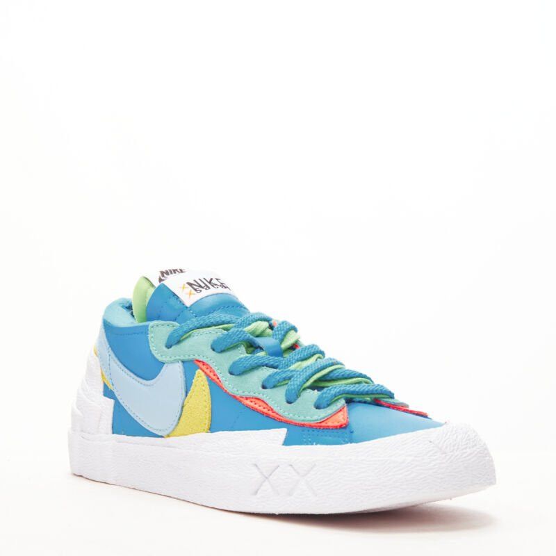 Nike new SACAI KAWS Nike Blazer Low neptune blue mid sneaker EU5 EU37.5 DM7901 400 Size US 5 / IT 35 - 2 Thumbnail