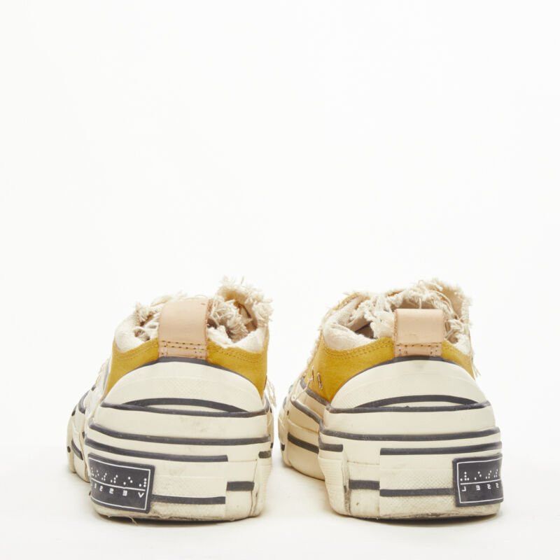 xVESSEL XVESSEL G.O.P. Lows yellow deconstructed distressed sneakers EU37 US7 Size US 7 / IT 37 - 5 Thumbnail