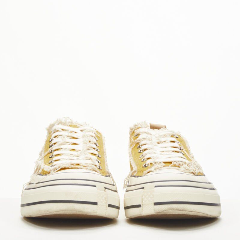 xVESSEL XVESSEL G.O.P. Lows yellow deconstructed distressed sneakers EU37 US7 Size US 7 / IT 37 - 3 Thumbnail