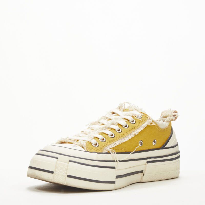 xVESSEL XVESSEL G.O.P. Lows yellow deconstructed distressed sneakers EU37 US7 Size US 7 / IT 37 - 4 Thumbnail