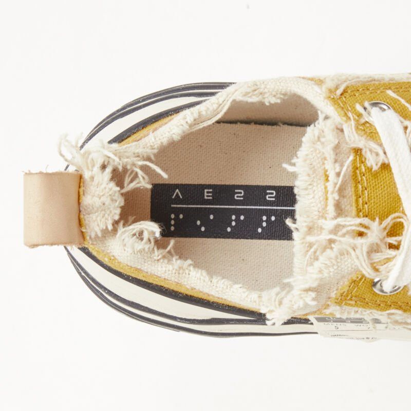 xVESSEL XVESSEL G.O.P. Lows yellow deconstructed distressed sneakers EU37 US7 Size US 7 / IT 37 - 9 Thumbnail