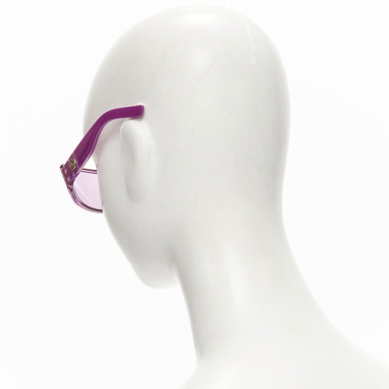 Gucci GUCCI Vintage Y2K GG2563/S PR3 pink square shield GG logo webbing sunglasses Size ONE SIZE - 5 Thumbnail