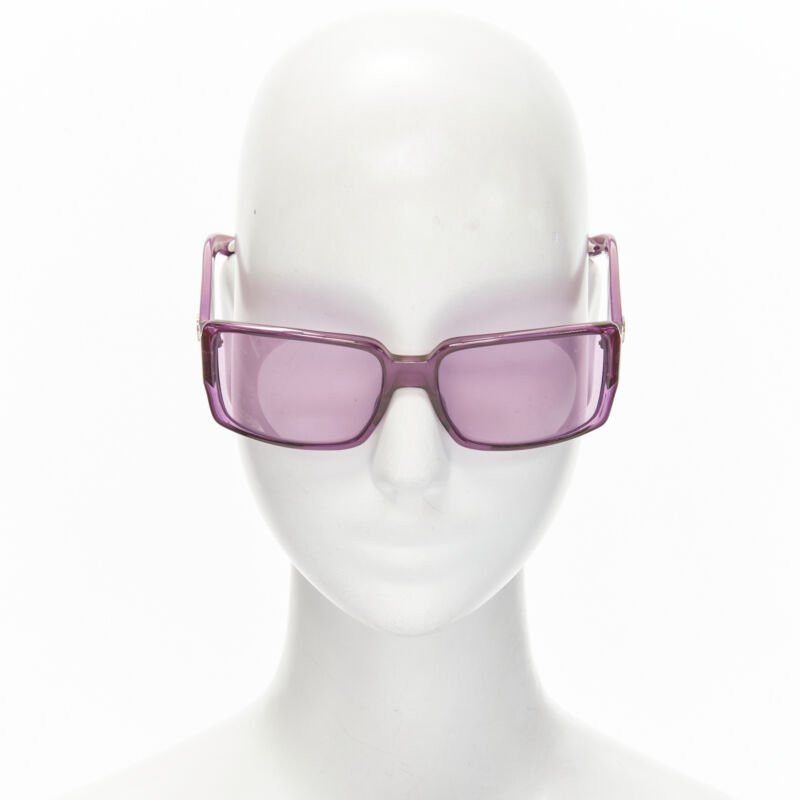 Gucci GUCCI Vintage Y2K GG2563/S PR3 pink square shield GG logo webbing sunglasses Size ONE SIZE - 3 Thumbnail